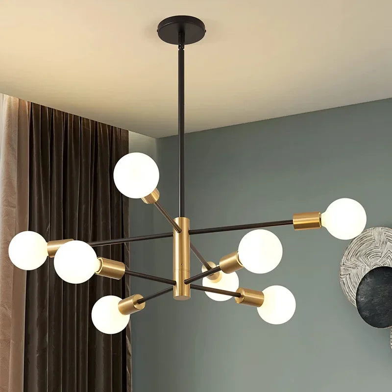 suspension nordique créative à lampes rotatives pour décoration intérieure - vue 3 sur 10