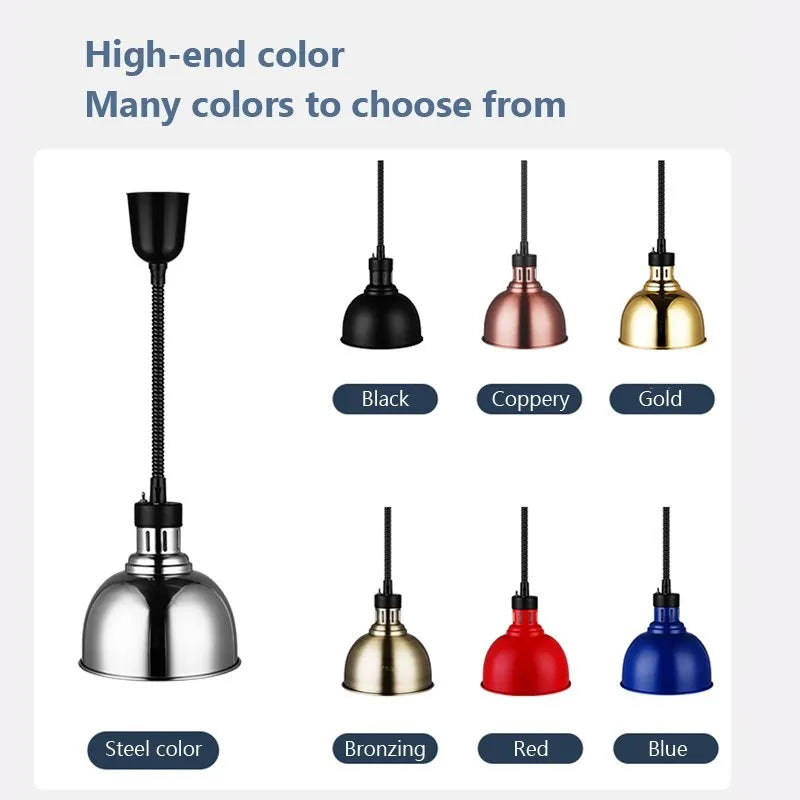 Suspension industrielle LED rétractable pour chauffage des aliments - vue 4 sur 12