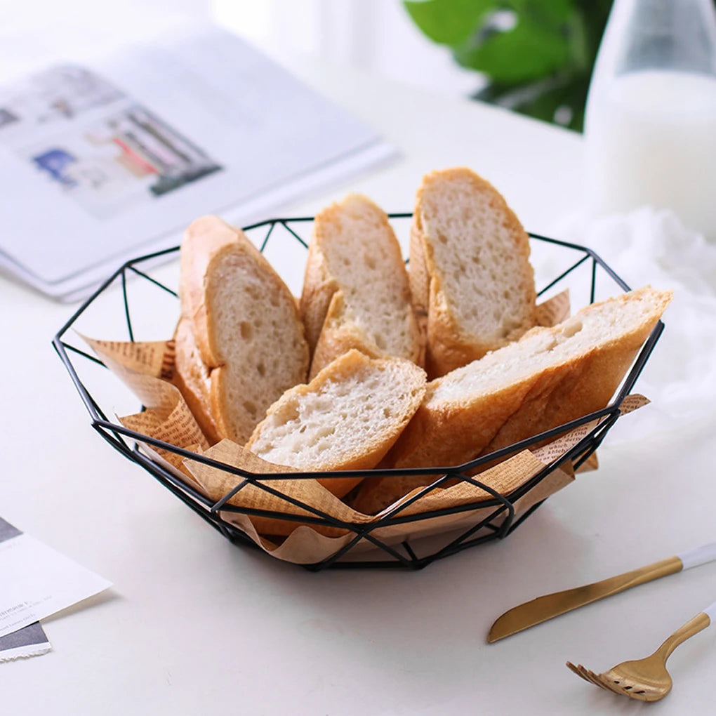 panier à fruits en fer tissé pour décoration de cuisine - vue 9 sur 8