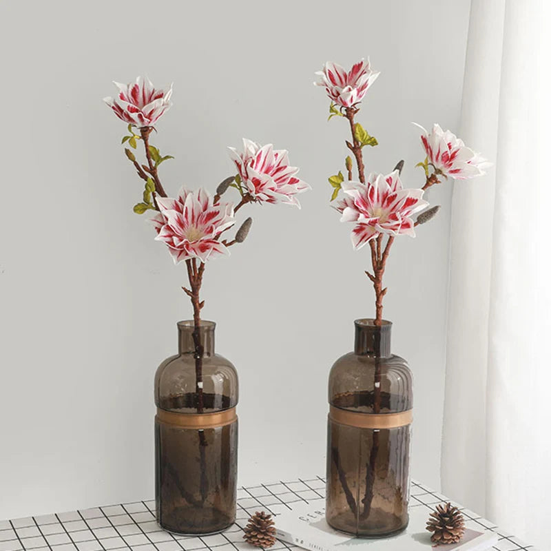 grande branche de magnolia artificielle pour décoration automnale - vue 5 sur 11