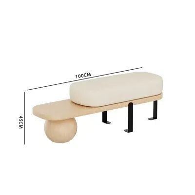 tabouret nordique en bois massif pour chaussures et repos - vue 25 sur 27