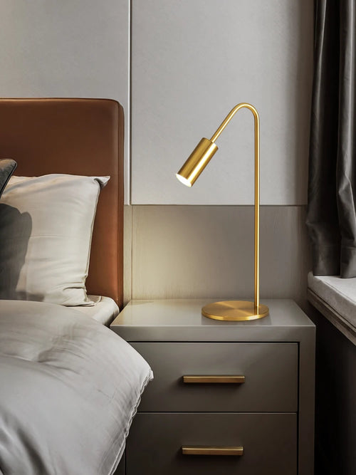 Minimalist copper desk lamp for reading and decoration - vue 4 sur 12
