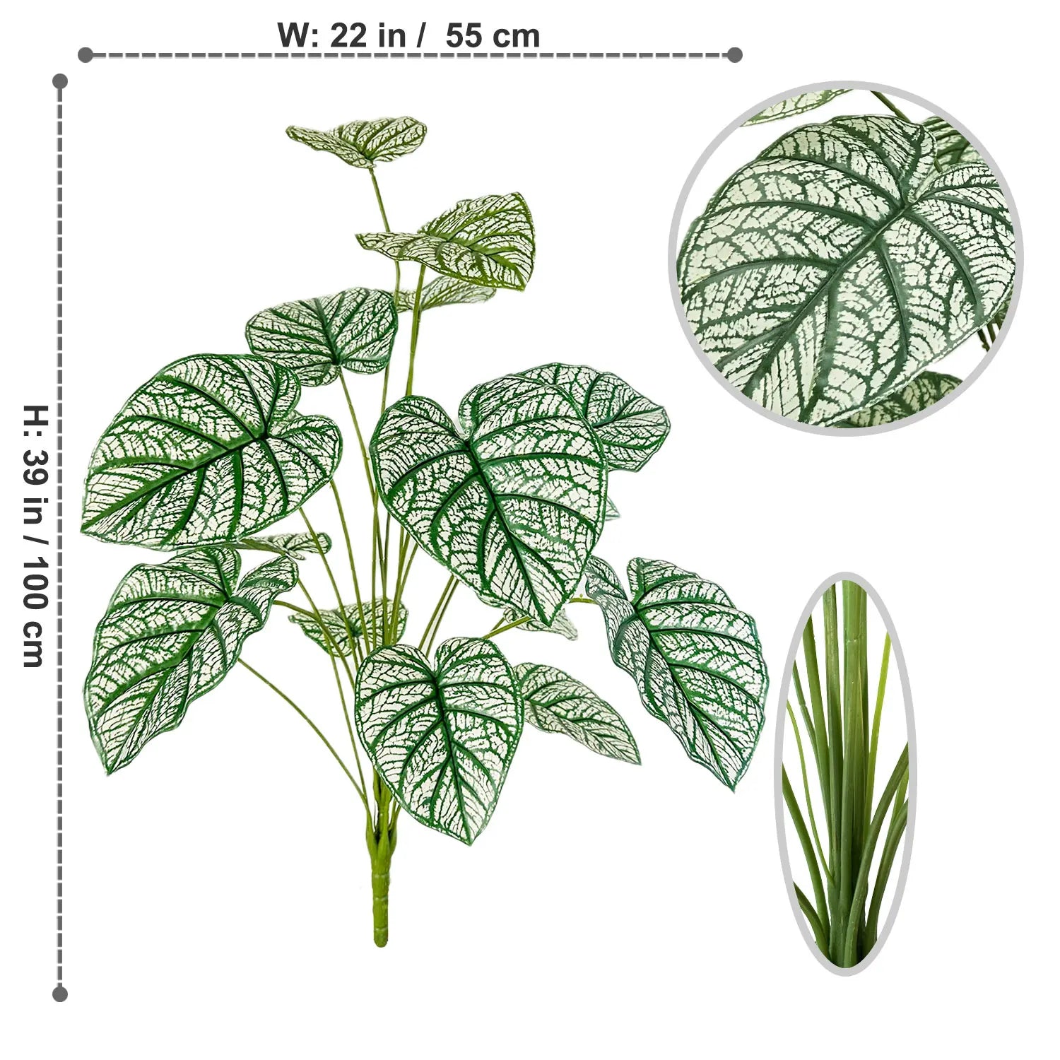 Artificial monstera plant with realistic leaves for indoor decoration - vue 23 sur 29