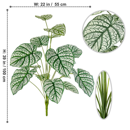 Artificial monstera plant with realistic leaves for indoor decoration - vue 24 sur 29