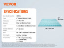 VEVOR Mattress Topper Queen Size 2" / 3" Thickness Soft Memory Foam Mattress Pad, Cooling Gel Infusion Comfy Support for Any Bed