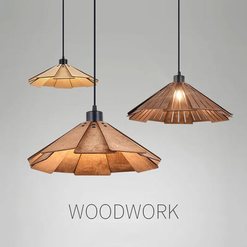 lampe suspendue led bois style wabi-sabi intérieur diy 2022 - vue 2 sur 14