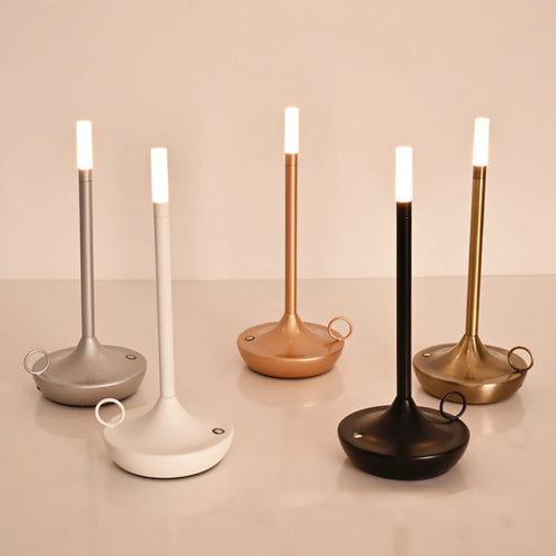 LED bougie lampe de Table de camping-car Rechargeable veilleuse tactile pour la décoration de la maison dîner atmosphère créative lampe de bureau