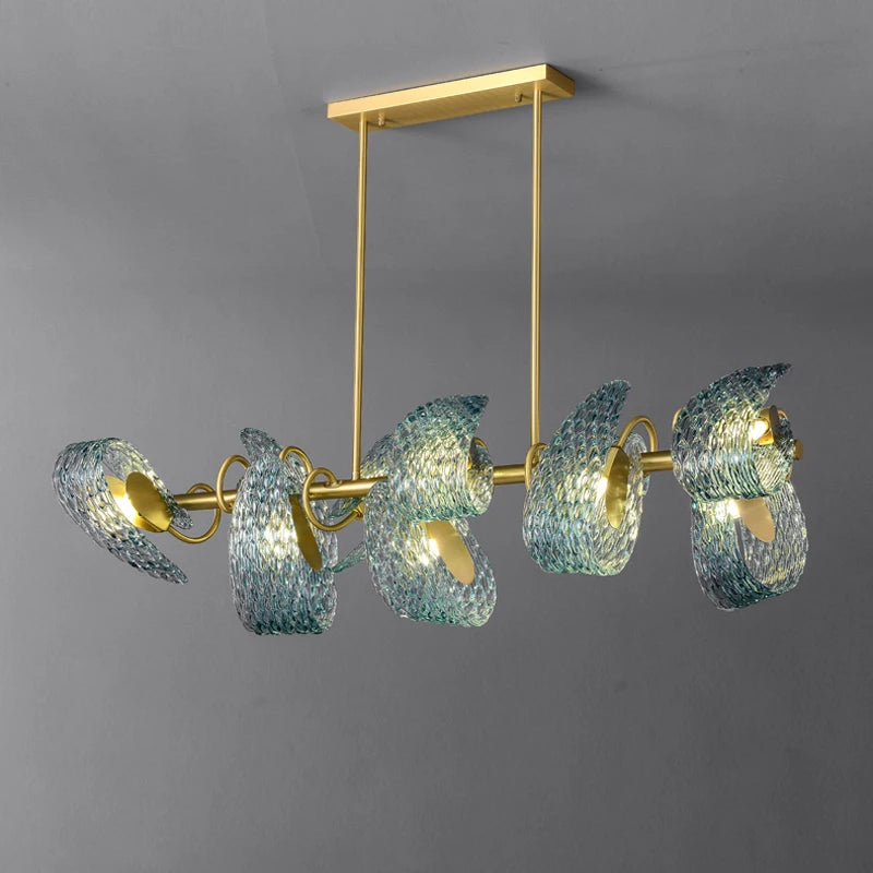 lustre suspension led en verre cristal pour éclairage - vue 3 sur 21