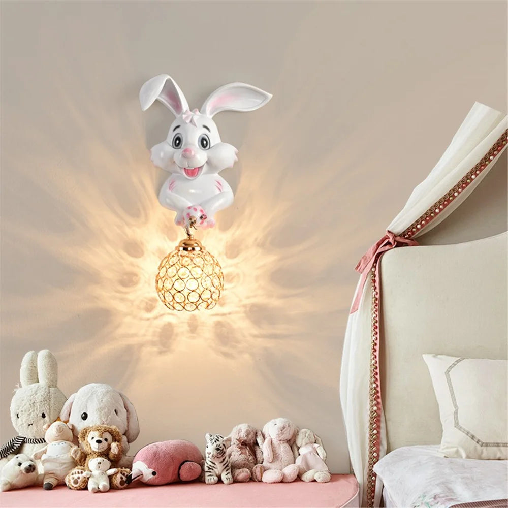 applique murale lapin en résine style pastoral créatif pour décoration maison - vue 5 sur 8