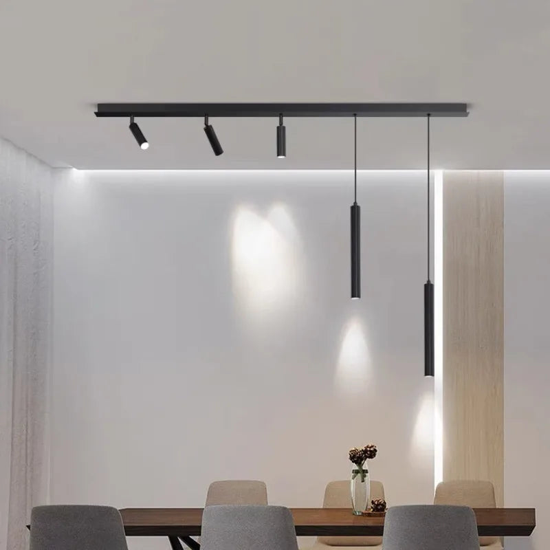 Modern minimalist LED chandeliers for elegant interior decor - vue 4 sur 12