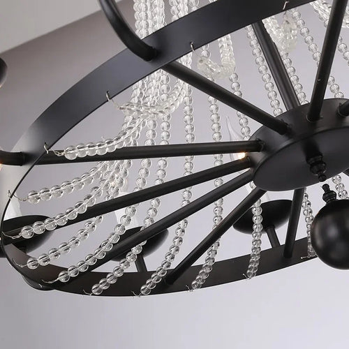 Nordic LED crystal chandelier for home decoration, bedroom and restaurant lighting, romantic and warm luxury crystal chandelier - vue 7 sur 10
