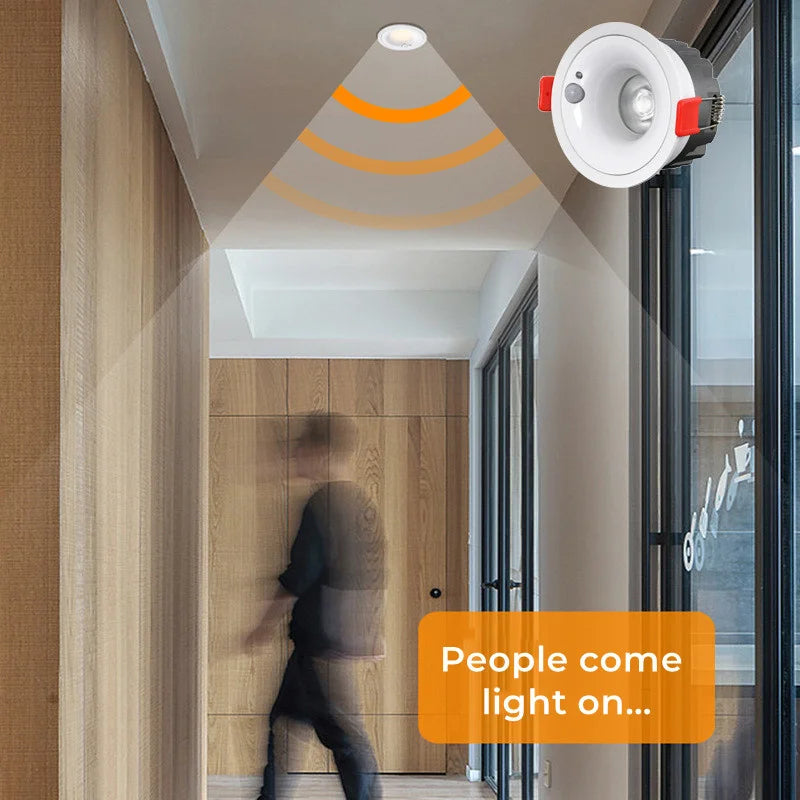 Recessed spotlight with infrared motion sensor practical lighting - vue 3 sur 10