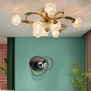 lampe décorative led 6 têtes style rétro américain romantique