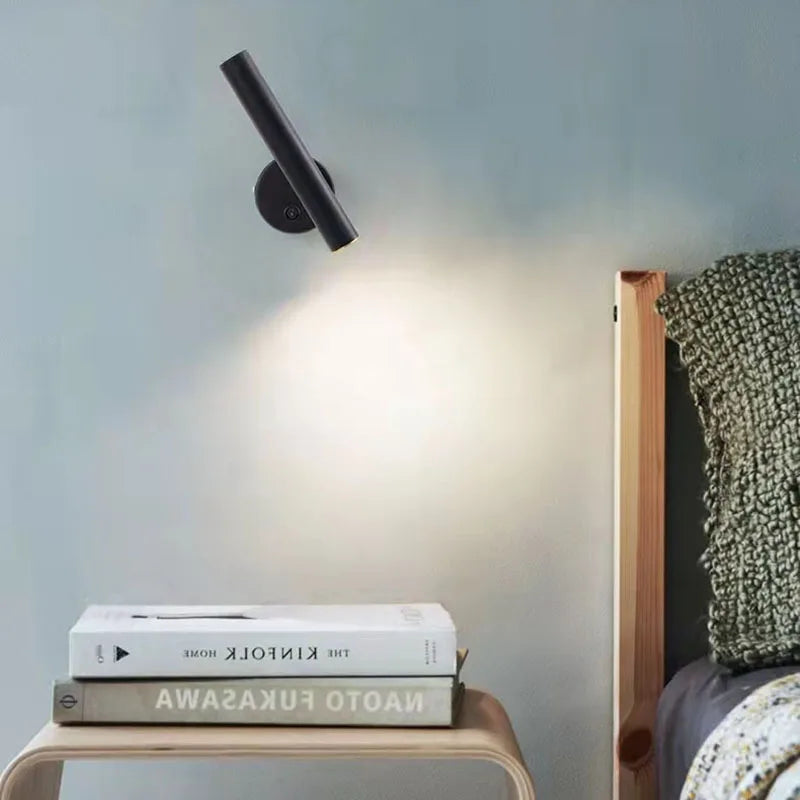 Applique murale led rotative moderne pour lecture et relaxation