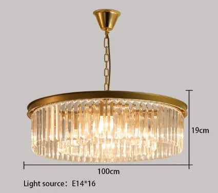 lustre en cristal suspendu pour éclairage intérieur design élégant - vue 18 sur 22