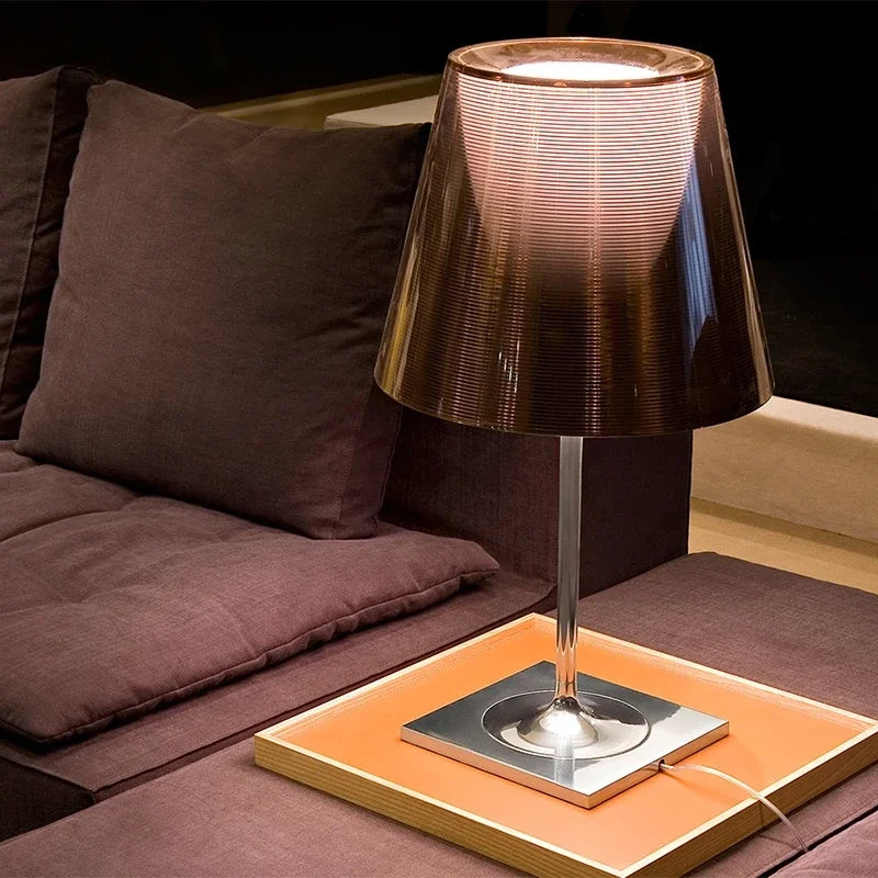 lampe de table design italien moderne en acrylique pour décor nordc maison - vue 5 sur 9