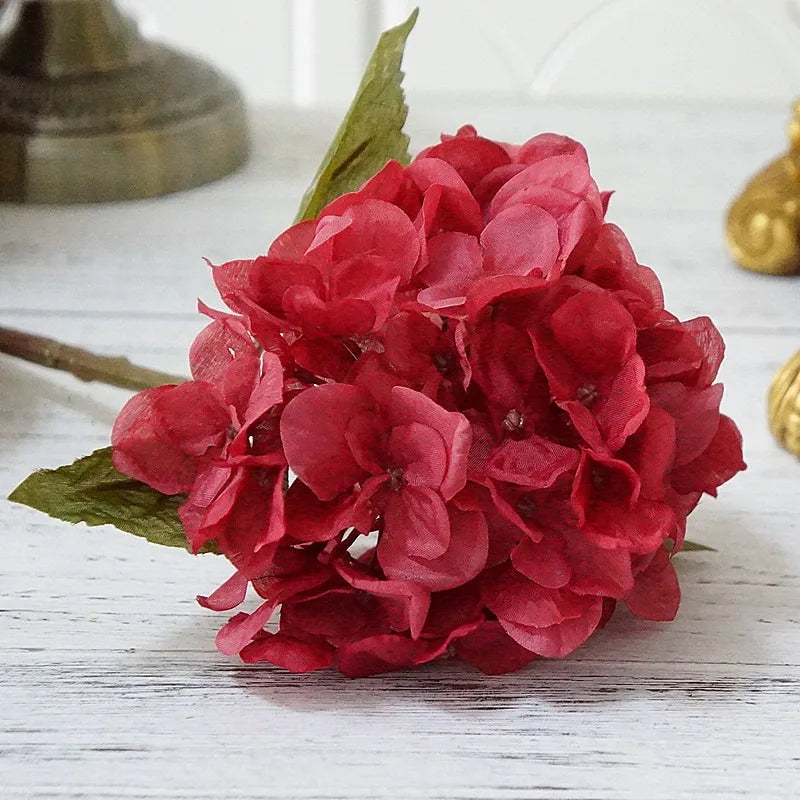 bouquet d'hortensias en soie pour décoration intérieure et mariage - vue 8 sur 14