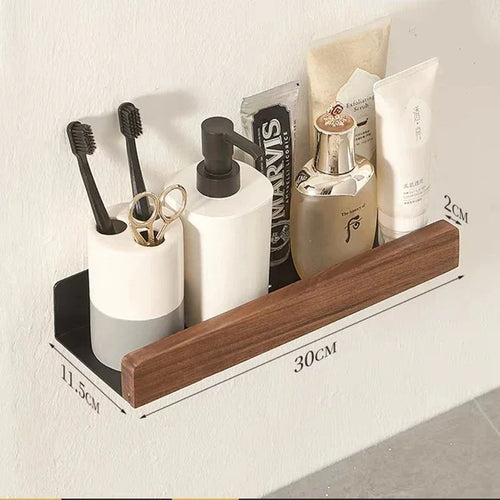 repisas,Bathroom shelf Storage rack,non perforated vanity Shelf Wall-Mounted Storage rack wall mounted bathroom organizer toilet - vue 8 sur 14