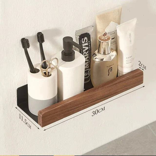 repisas,Bathroom shelf Storage rack,non perforated vanity Shelf Wall-Mounted Storage rack wall mounted bathroom organizer toilet - vue 7 sur 14