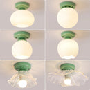 Decorative nordic style surface mount glass LED ceiling light