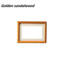 Solid Wood Round Corner Picture Frame, Walnut and Golden Sandalwood, Minimalist Design, Tabletop, Home Decor