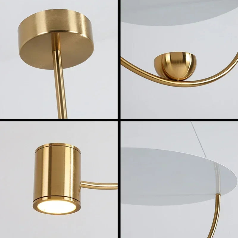 Minimalist Nordic acrylic chandelier for modern decoration - vue 6 sur 14