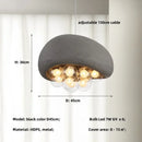 Minimalist wabi sabi style pendant chandelier with LED lighting