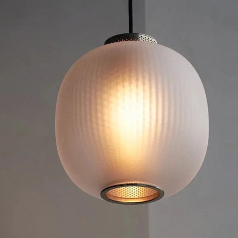 suspension led créative en verre pour hôtel et café bar - vue 4 sur 8