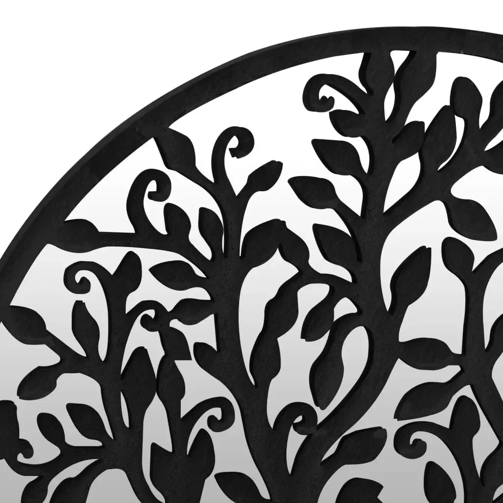 60x60 cm black mirror iron for indoor use, home decoration wall decal living room decoration - vue 5 sur 7