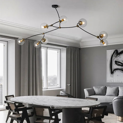 Modern minimalist nordic molecular design chandelier - vue 6 sur 12