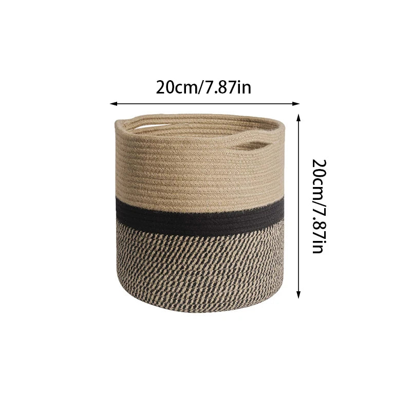 panier en corde de coton pour plantes et rangement intérieur - vue 13 sur 12