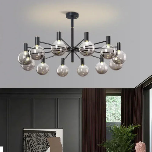Nordic minimalist glass pendant light for modern decor - vue 3 sur 14