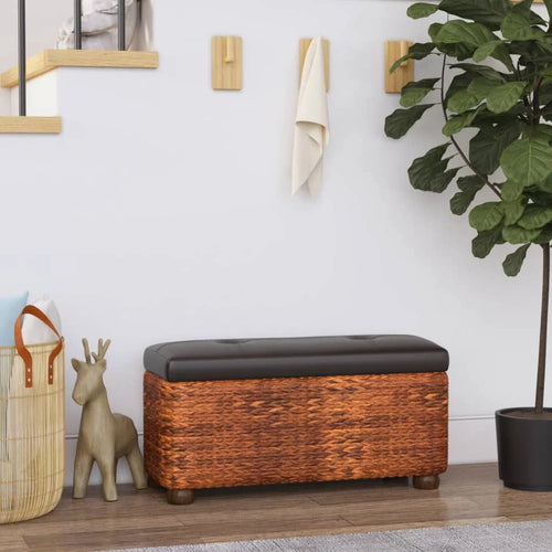 2PCS Storage Benches with cuship for Living Room Room Entryway Storage Ottoman for Blankets, Storage Toys rtan Woven - vue 2 sur 7
