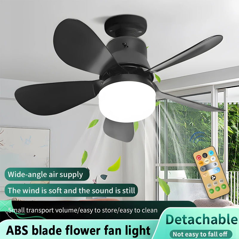 LED 30W ceiling fan light E27 with remote control for dimming, suitable for living room  study, household use Fan lamp 85-265V