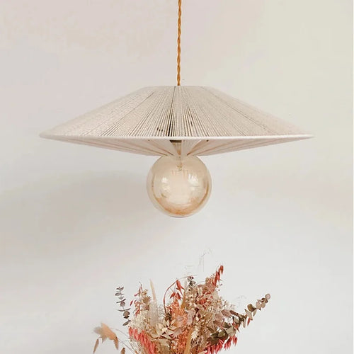 lustre rétro japonais en corde de chanvre pour décoration créative