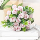 bouquet de roses artificielles eucalyptus décorations florales polyvalentes