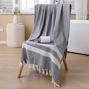 Serviette de plage turque coton motifs imprimés vacances