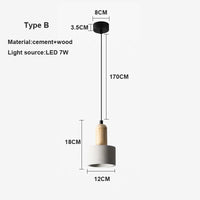 Japanese wabi-sabi style cement chandelier nordic minimalist design
