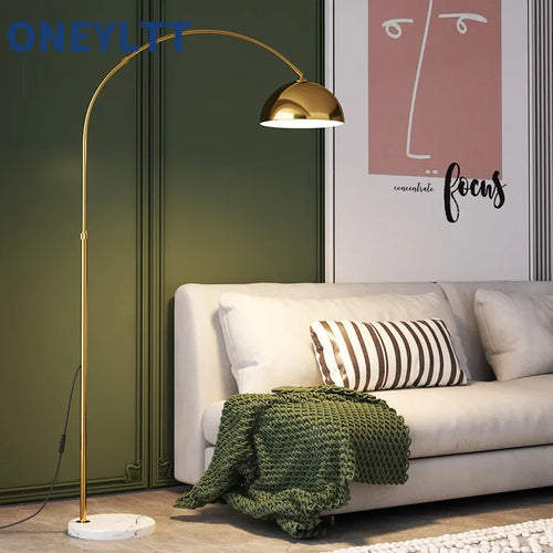 Modern nordic marble floor lamp with luxury decor - vue 2 sur 8