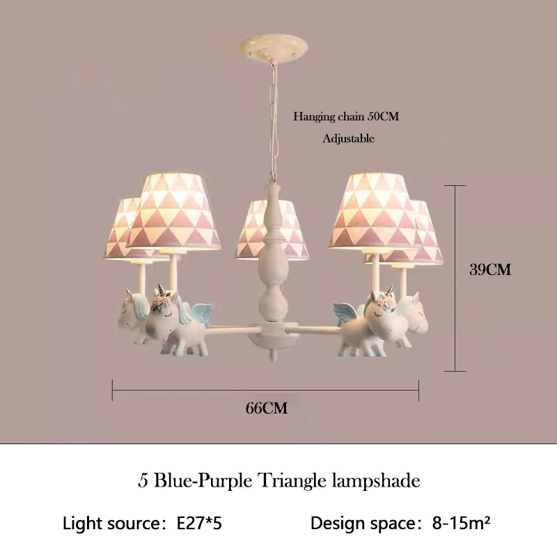 lustre enfant LED rotatif style nordique romantique et chaleureux - vue 20 sur 24