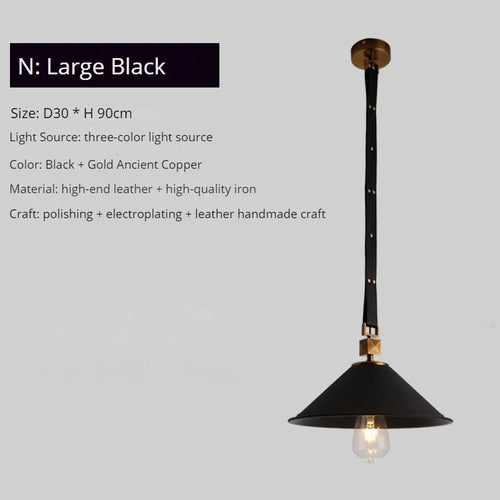 lustre moderne en cuir avec suspension lumière et verre cristal - vue 13 sur 14