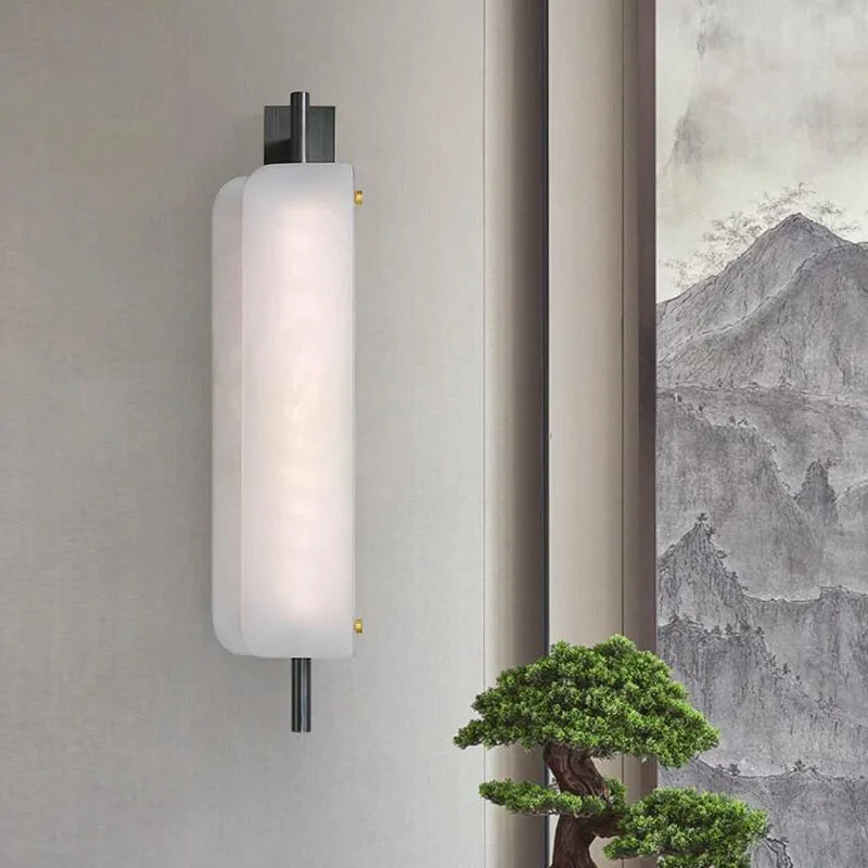 lustre nordique en marbre led pour décoration moderne - vue 5 sur 12