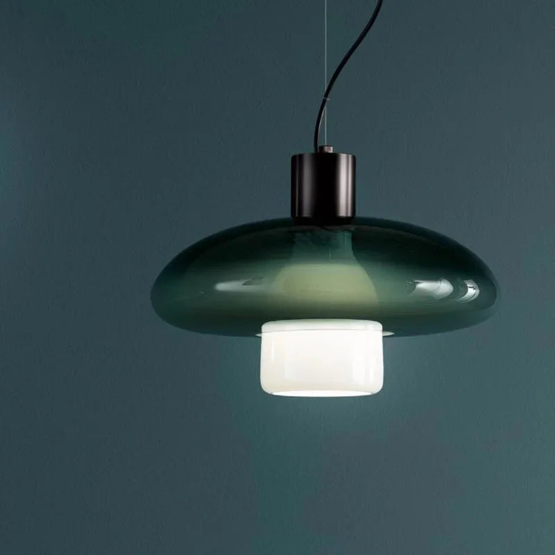 lustre en verre à led design moderne pour décoration intérieure - vue 4 sur 8