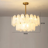 lustre moderne en verre givré doré design suspendu décoratif