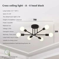 lustre led moderne semi-noir blanc or intérieur salon manger chambre