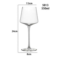 Verre a vin rouge cristal style nordique artisanal