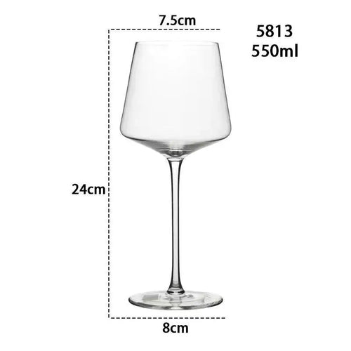Verre a vin rouge cristal style nordique artisanal