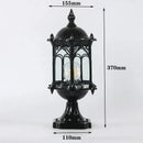 Retro outdoor pillar lamp for landscape lighting