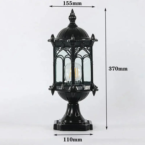 Retro outdoor pillar lamp for landscape lighting - vue 8 sur 8