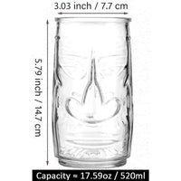 Mug tiki en verre transparent style bar cocktail